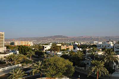 Aqaba et Eilat vus de l'est