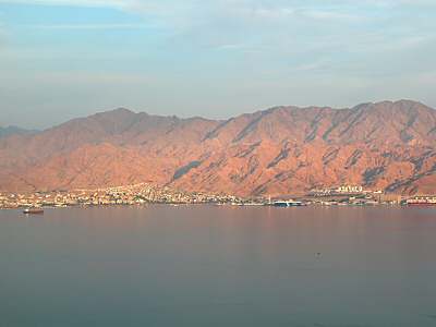 Aqaba et Mer Rouge depuis Eilat