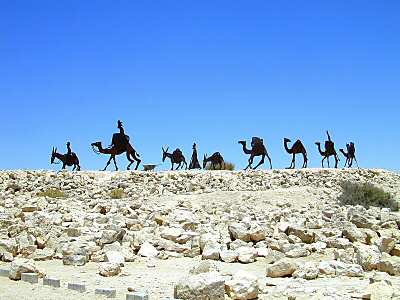 Caravane de Chameaux en M�tal � Avdat
