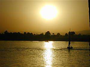Coucher de Soleil sur le Nil � Louxor