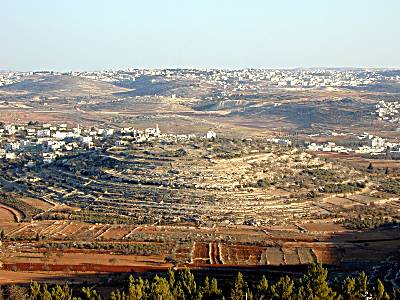 Gabaon vu depuis Nebi Samwil