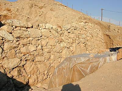 Mur de rev�tement de J�richo du Bronze Moyen