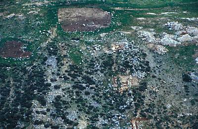 Ligne de mur d'une �glise byzantine � Khirbet el-Maqatir 