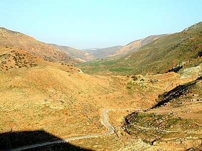 Le Jabbok, vue orientale depuis Penuel