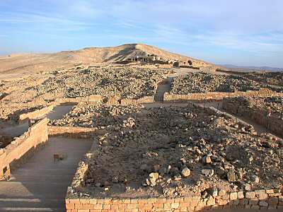 Excavations de Mampsis vues de l'ouest