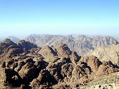 Montagnes au nord de Djebel Musa