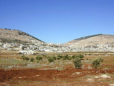 Mont Garizim et Mont Ebal, vue orientale