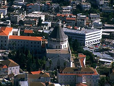 Eglise de l'Annonciation de Nazareth, vue a�rienne