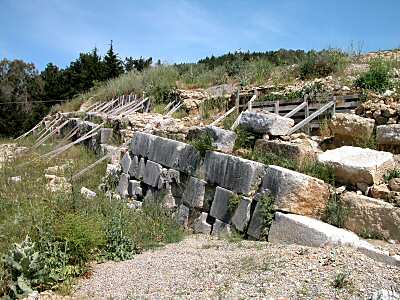 Nicopolis, mur de support du monument d'Augustus