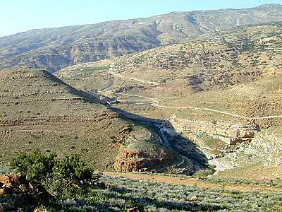 Gués du Jabbok depuis le sud
