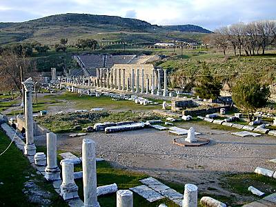Pergame, stoa nord de l'Aesculapium