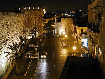 Porte de Jaffa de nuit