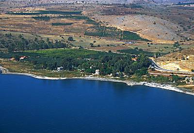 Tabgha, vue aérienne du sud