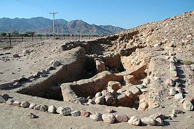 Excavations de Tell Maquss d'Aqaba depuis le nord