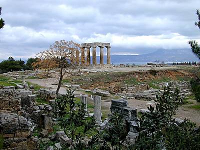 Corinthe, Temple d'Apollo et excavations