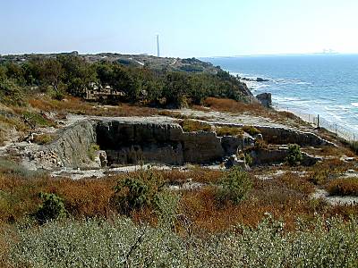 Fouilles d'Askalon le long de la plage
