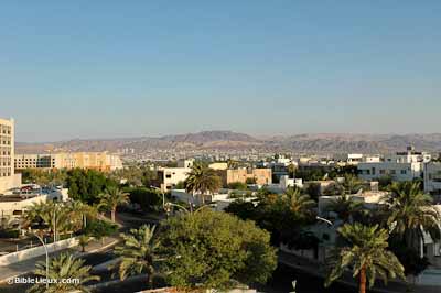 Aqaba et Eilat vus de l'est